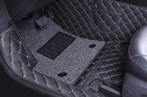 全包围汽车脚垫 方格款